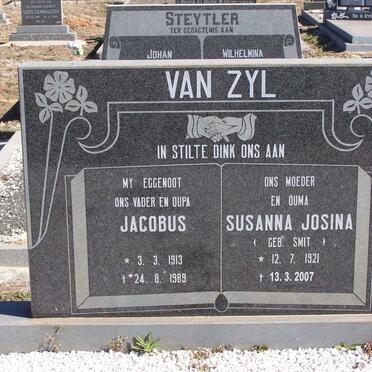 ZYL Jacobus , van 1913-1989 &amp; Susanna Josina SMIT 1921-2007