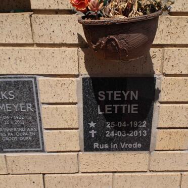 STEYN Lettie 1922-2013