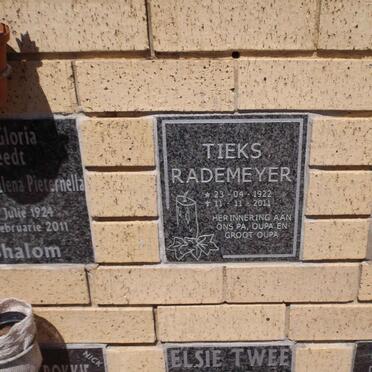 RADEMEYER Tieks 1922-2011