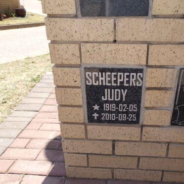 SCHEEPERS Judy 1919-2010