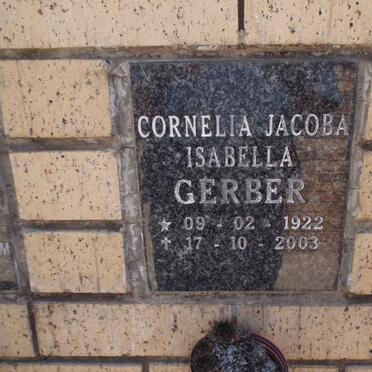 GERBER Cornelia Jacoba Isabella 1922-2003