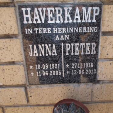 HAVERKAMP Pieter 1918-2012 &amp; Janna 1921-2005
