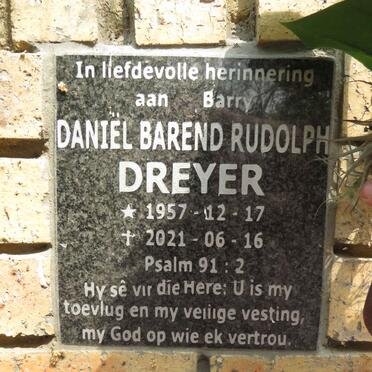 DREYER Daniel Barend Rudolph 1957-2021