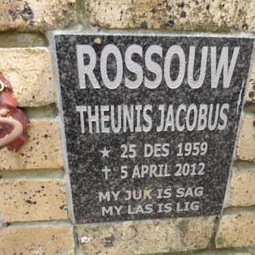 ROSSOUW Theunis Jacobus 1959-2012