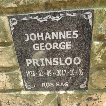 PRINSLOO Johannes George 1938-2017