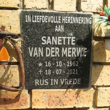 MERWE Sanette, van der 1962-2021
