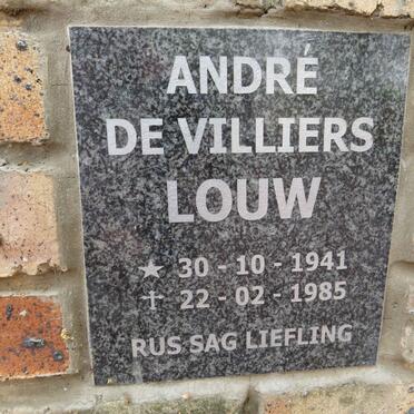 LOUW Andre de Villiers 1941-1985