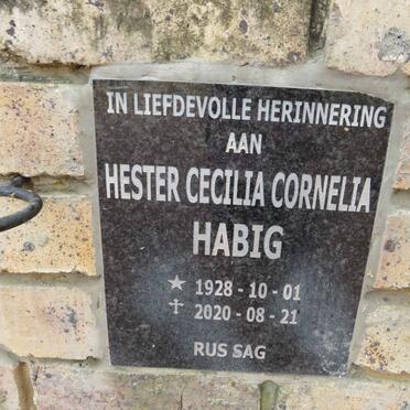 HABIG Hester Cecilia Cornelia 1928-2020