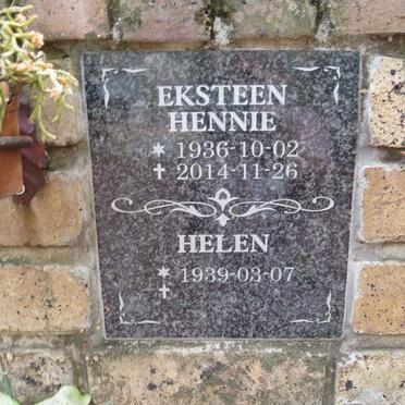 EKSTEEN Hennie 1936-2014 & Helen 1939-
