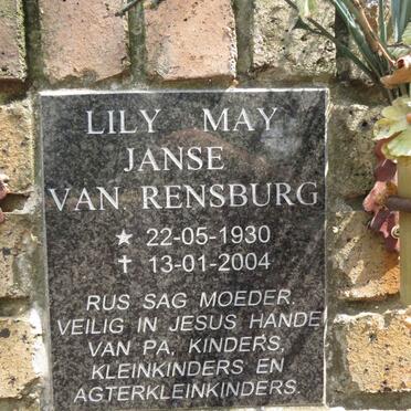 RENSBURG Lily May, Janse van 1930-2004