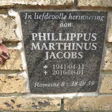 JACOBS Phillippus Marthinus 1941-2016