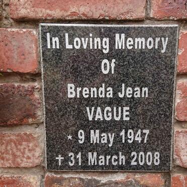 VAGUE Brenda Jean 1947-2008