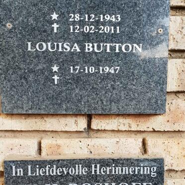 BUTTON Pieter 1943-2011 &amp; Louisa 1947-
