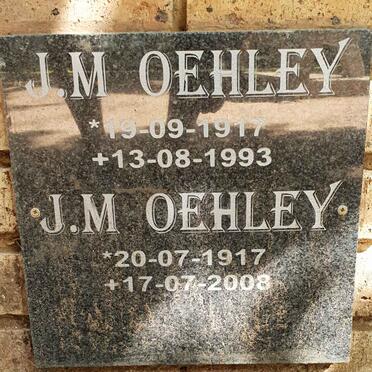 OEHLEY J.M. 1917-1993 &amp; J.M. 1917-2003
