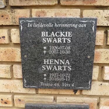 SWARTS Blackie 1926-2007 & Henna 1927-2016