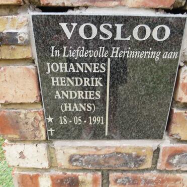 VOSLOO Johannes Hendrik Andries 1991-
