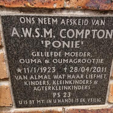 COMPTON A.W.S.M. 1923-2011