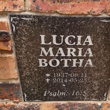 BOTHA Lucia Maria 1937-2014