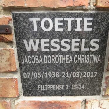 WESSELS Jacoba Dorothea Christina 1938-2017