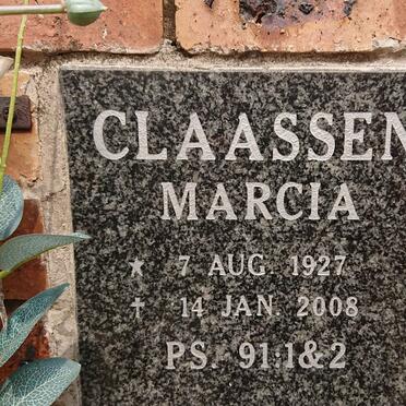 CLAASSEN Marcia 1927-2008
