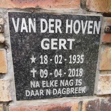 HOVEN Gert, van der 1935-2018