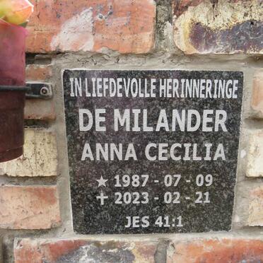 MILANDER Anna Cecilia, de 1987-2023