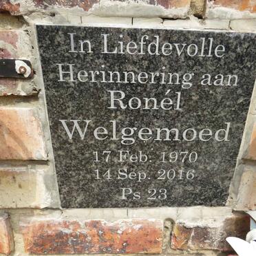 WELGEMOED Ronel 1970-2016