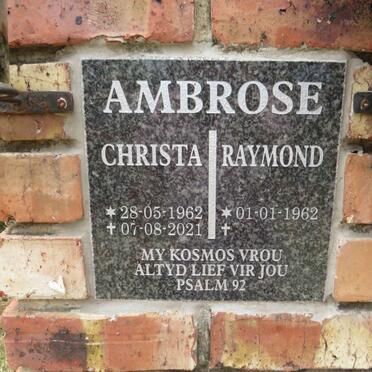 AMBROSE Raymond 1962- & Christa 1962-2021