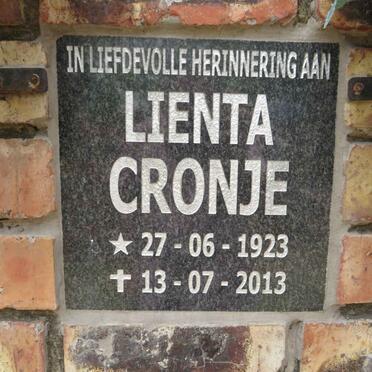 CRONJE Lienta 1923-2013