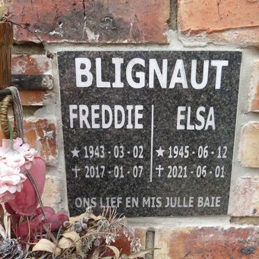 BLIGNAUT Freddie 1943-2017 & Elsa 1945-2021