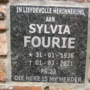FOURIE Sylvia 1936-2021