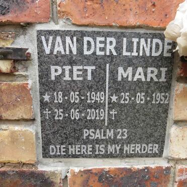 LINDE Piet, van der 1949-2019 & Mari 1952-