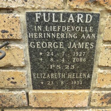 FULLARD George James 1927-2006 & Elizabeth Helena 1933-