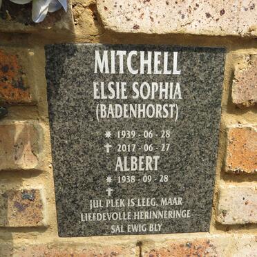MITCHELL Albert 1938- & Elsie Sophia BADENHORST 1939-2017