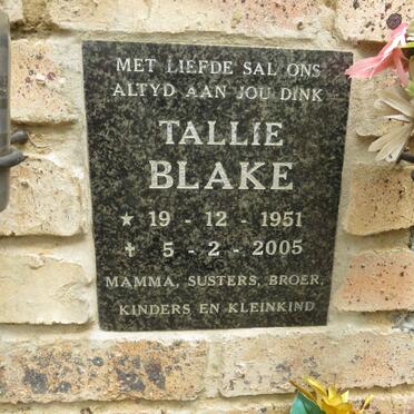 BLAKE Tallie 1951-2005