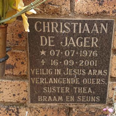 JAGER Christiaan, de 1976-2001