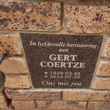 COERTZE Gert 1928-2014