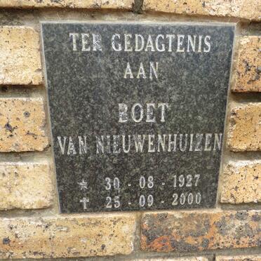 NIEUWENHUIZEN Boet, van 1927-2000