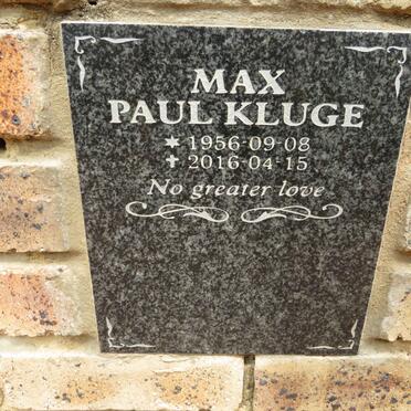 KLUGE Max Paul 1956-2016