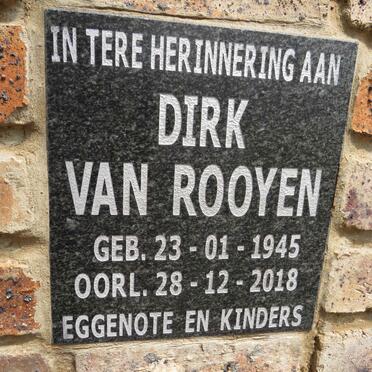 ROOYEN Dirk, van 1945-2018