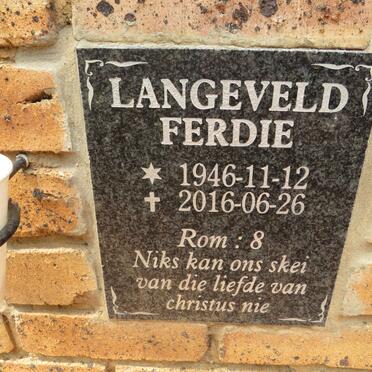 LANGEVELD Ferdie 1946-2016