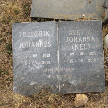 ? Frederik Johannes 1919-2001 & Aletta Johanna NEL 1925-2001