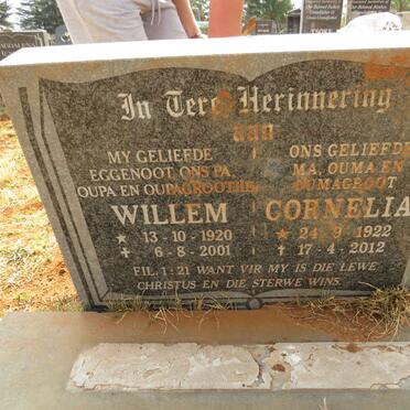 ? Willem 1920-2001 & Cornelia 1922-2012