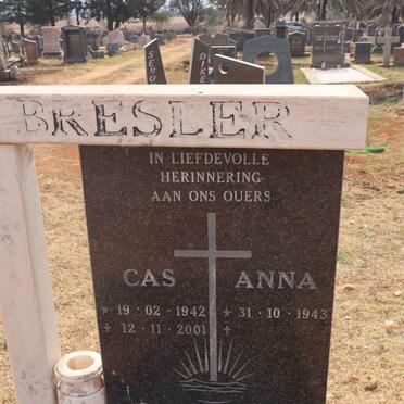 BRESSLER Cas 1942-2001 & Anna 1943-