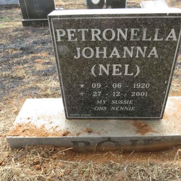 BOJE Petronella Johanna voorheen VAN NIEKERK nee NEL 1920-2001