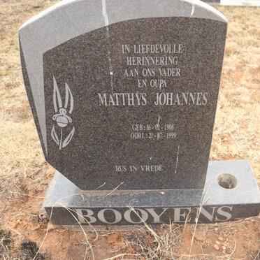 BOOYENS Matthys Johannes 1906-1999