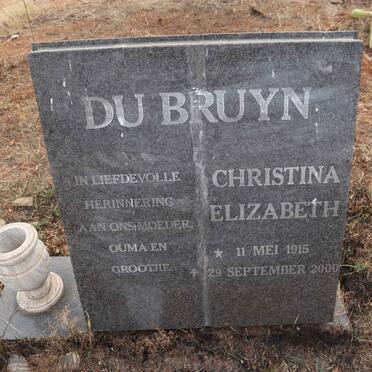 BRUYN Christina Elizabeth, du 1915-2000