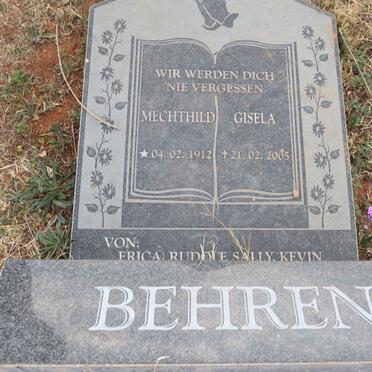 BEHRENS Mechthild Gisela 1912-2005