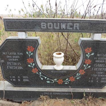 BOUWER Petrus Frederik 1926-1996 & Isabella Frederika SENEKAL 1929-1989