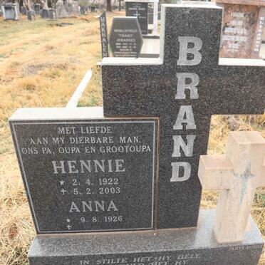 BRAND Hennie 1922-2003 & Anna 1926-